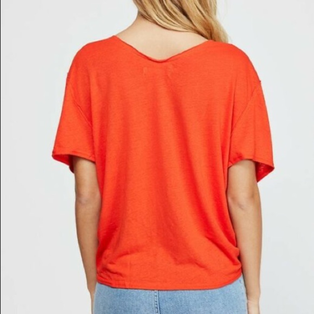 Free People Womens June T-Shirt Rome Red - Picture 2 of 4